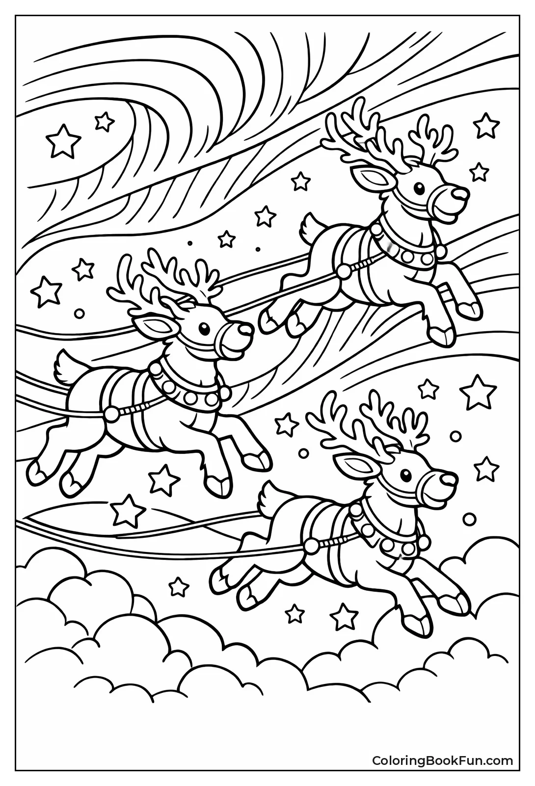 Reindeer Flies with Lights