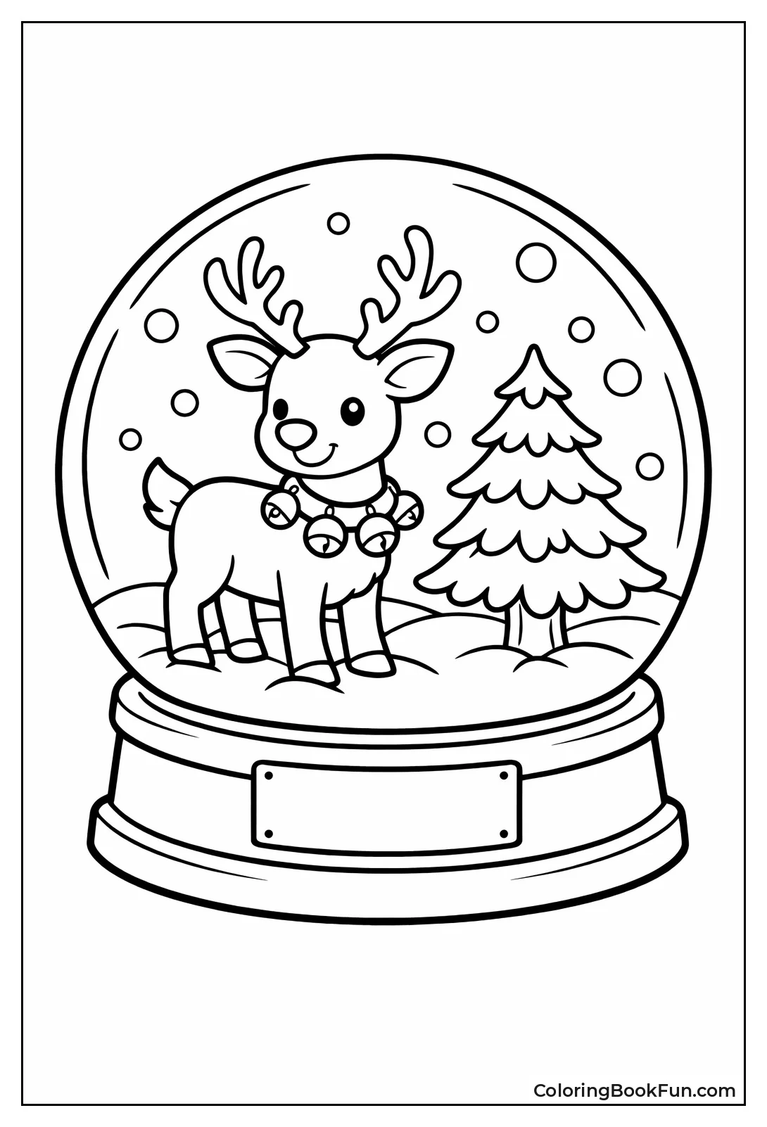 Reindeer in Snow Globe