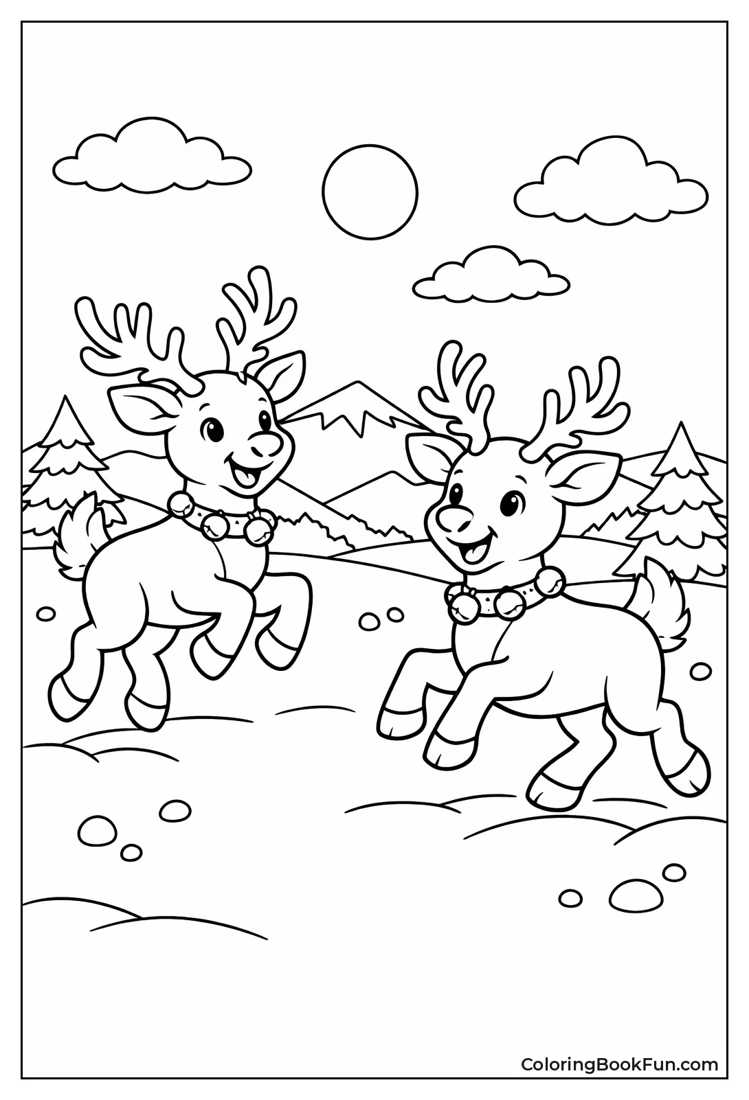 Prancer in Sunny Snow