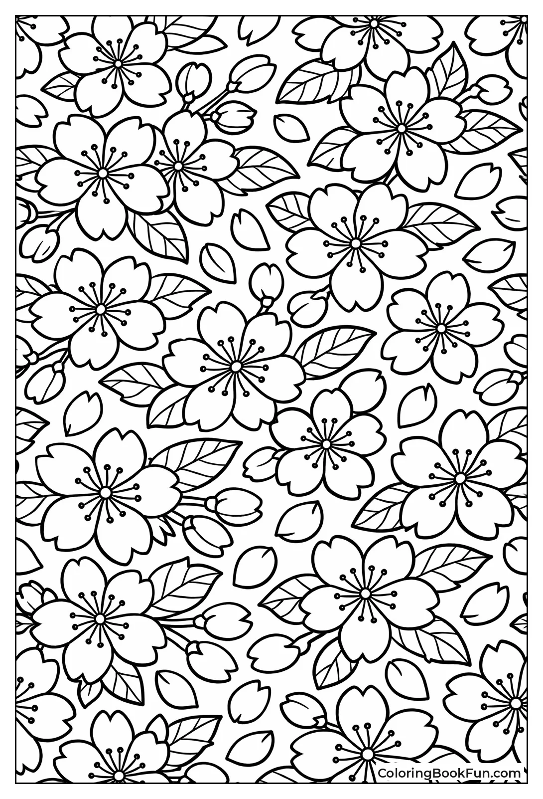 Repeating Sakura Tiles