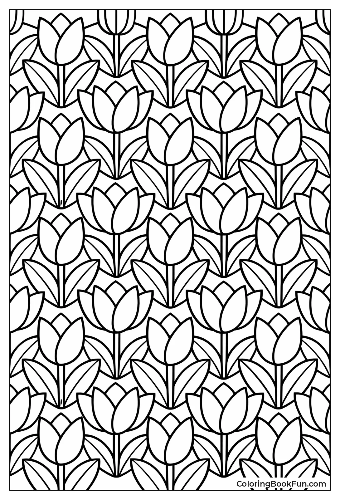 Repeating Tulip Tile Pattern