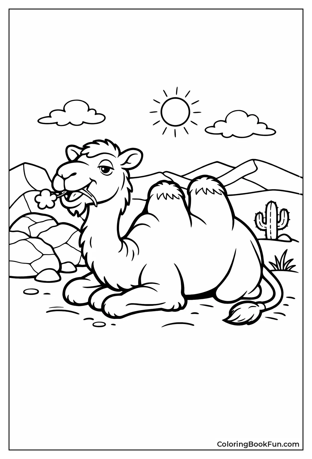 Resting Camel Chewing Cud