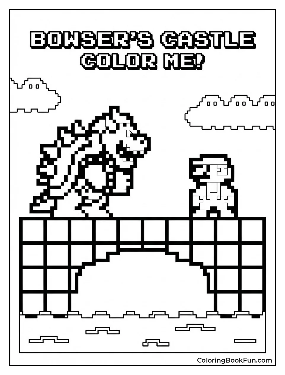 Retro Bowser Fights Mario