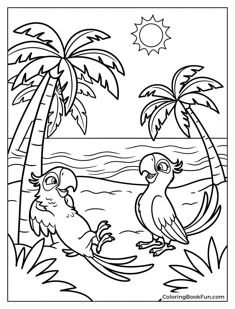 Birds Party on Rio Beach