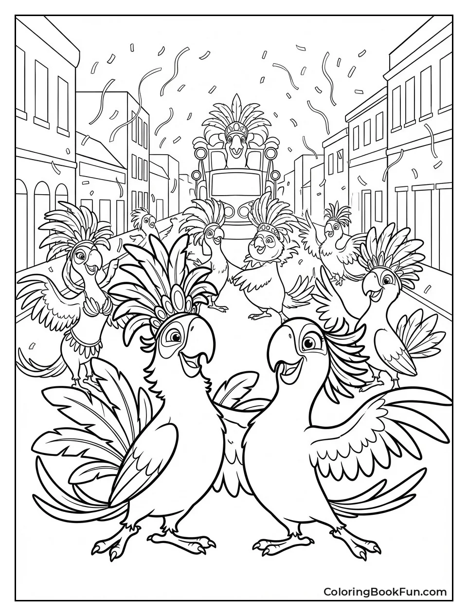 Birds Dance in Carnival Parade