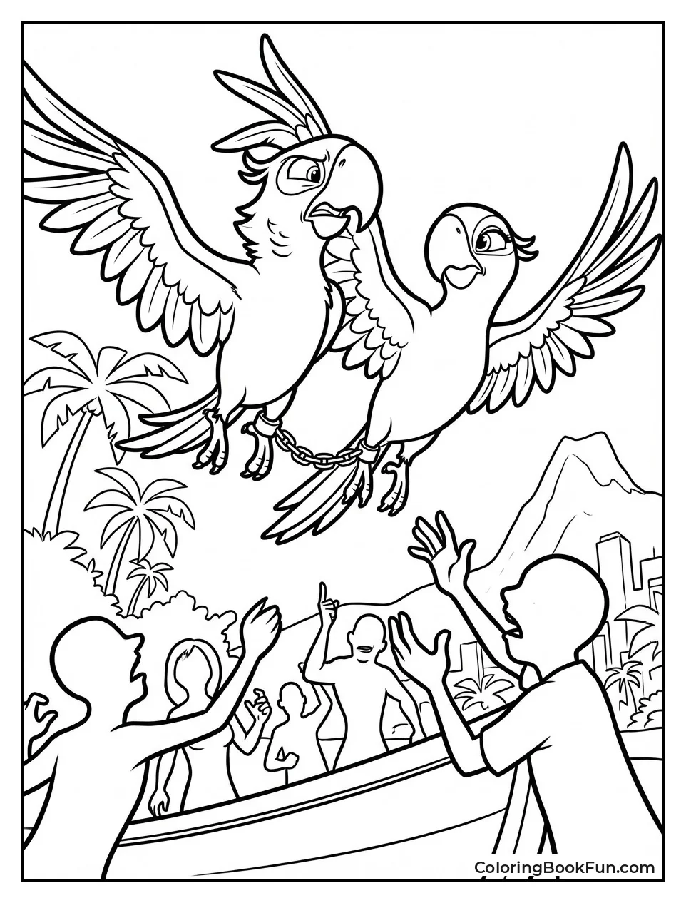 Chained Blu and Jewel Escape