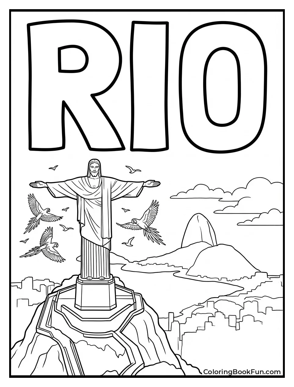 Birds Fly by Christ Redeemer