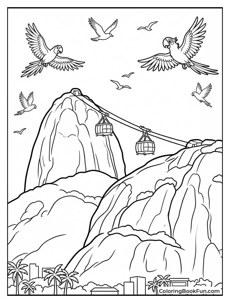 Birds Fly Past Sugarloaf