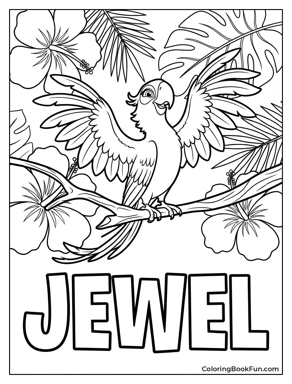 Confident Jewel on Flower Branch