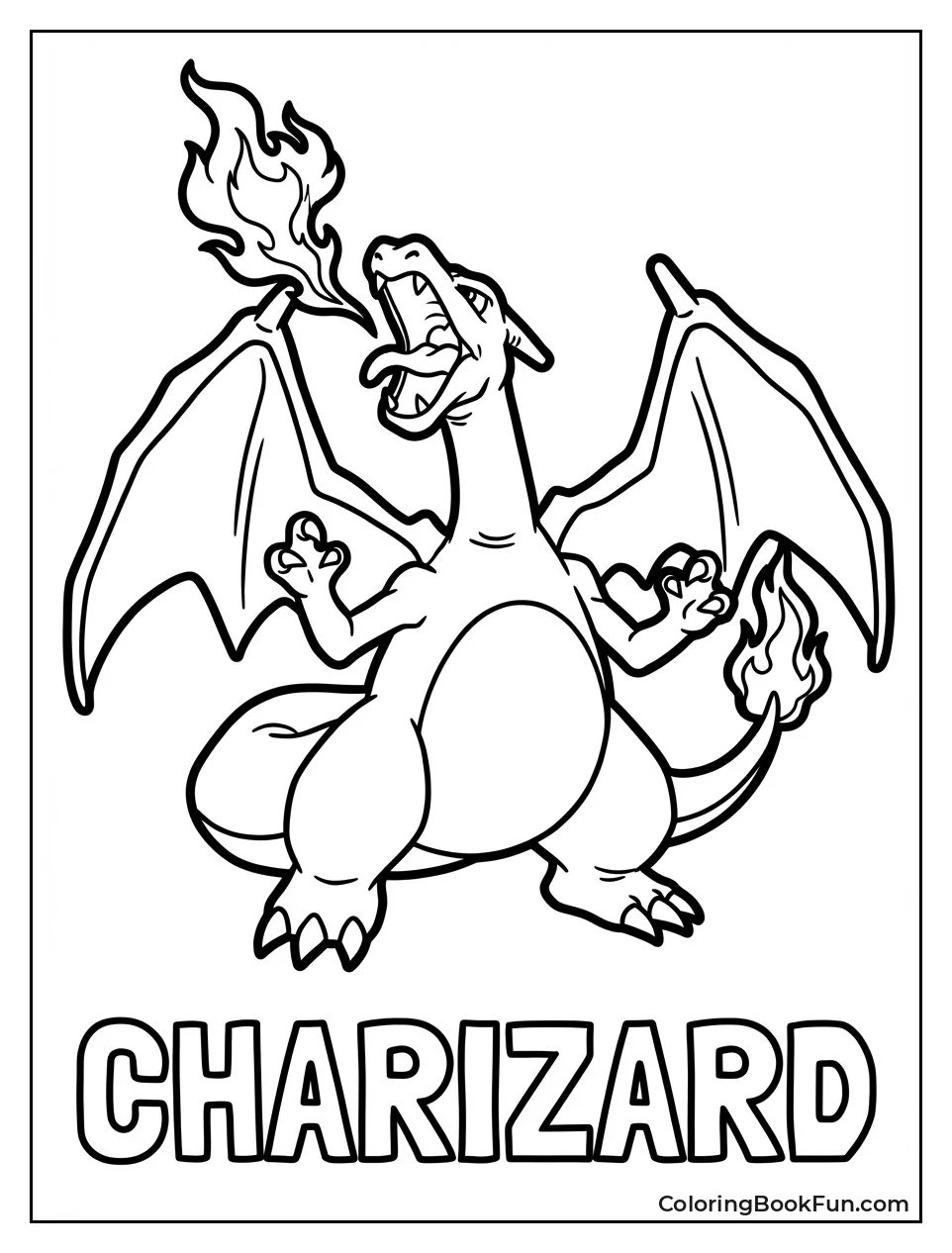 Charizard Roars with Flames