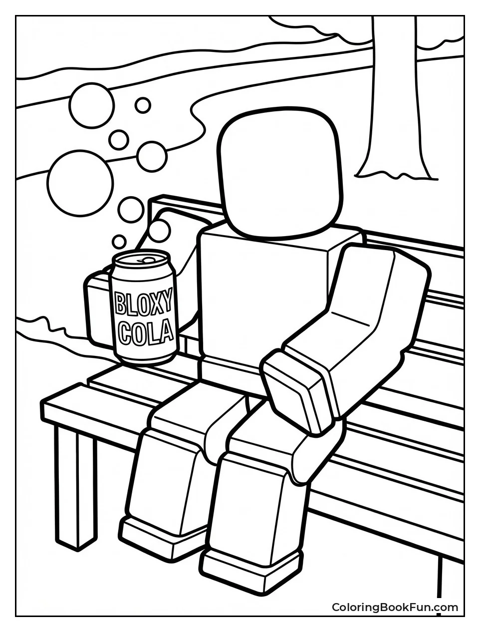 Character Sips Bloxy Cola