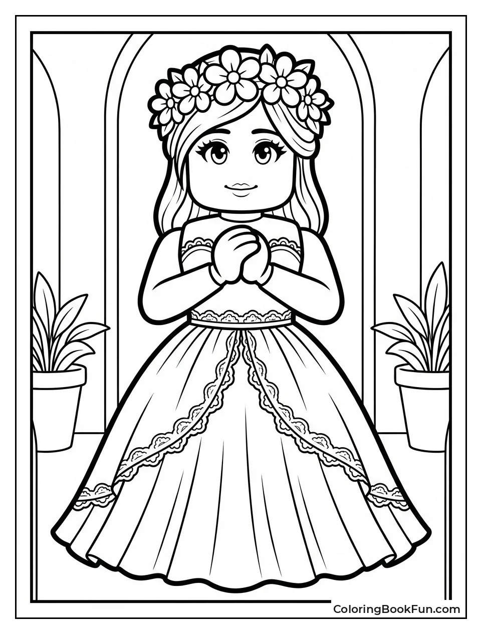 Princess Wears Flower Crown