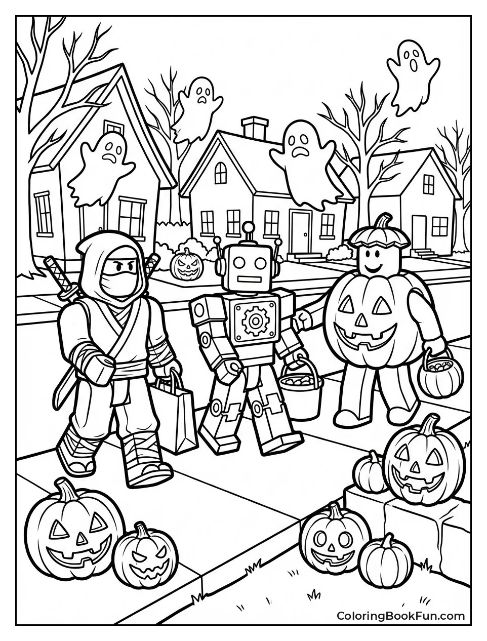 Kids Trick-or-Treat Costumed