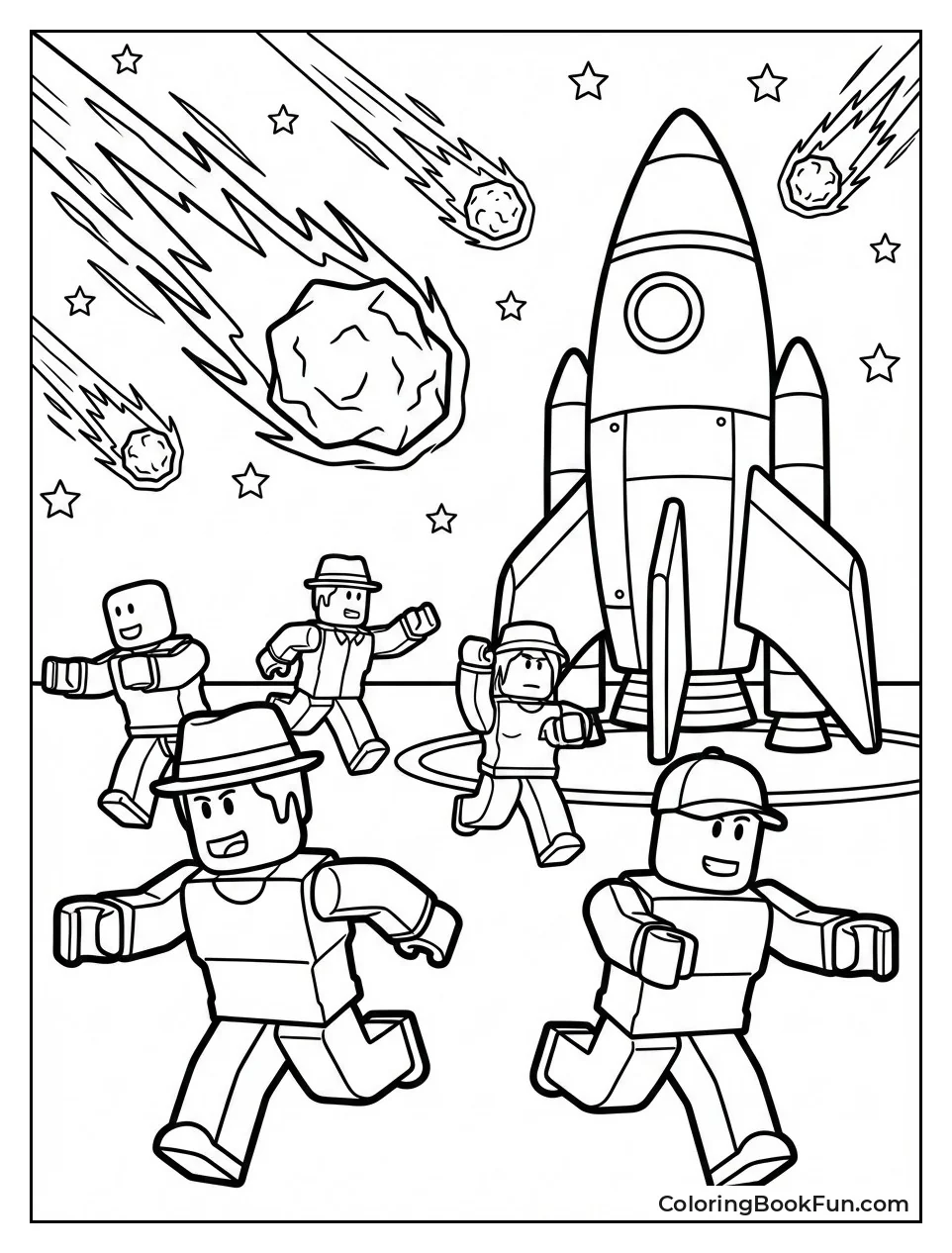 Players Run from Meteor Shower