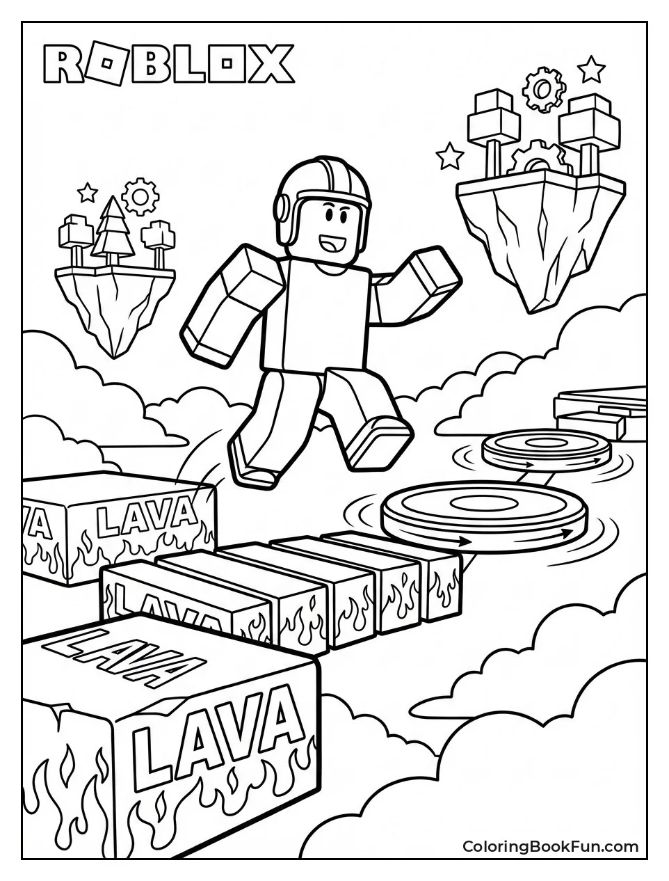 Jumper Crosses Lava Obstacles