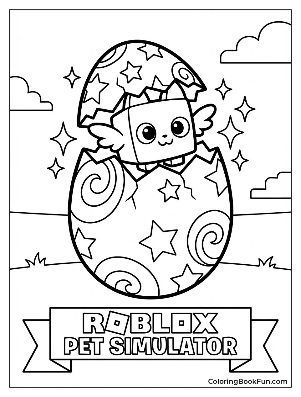 Egg Hatches Sparkly Pet