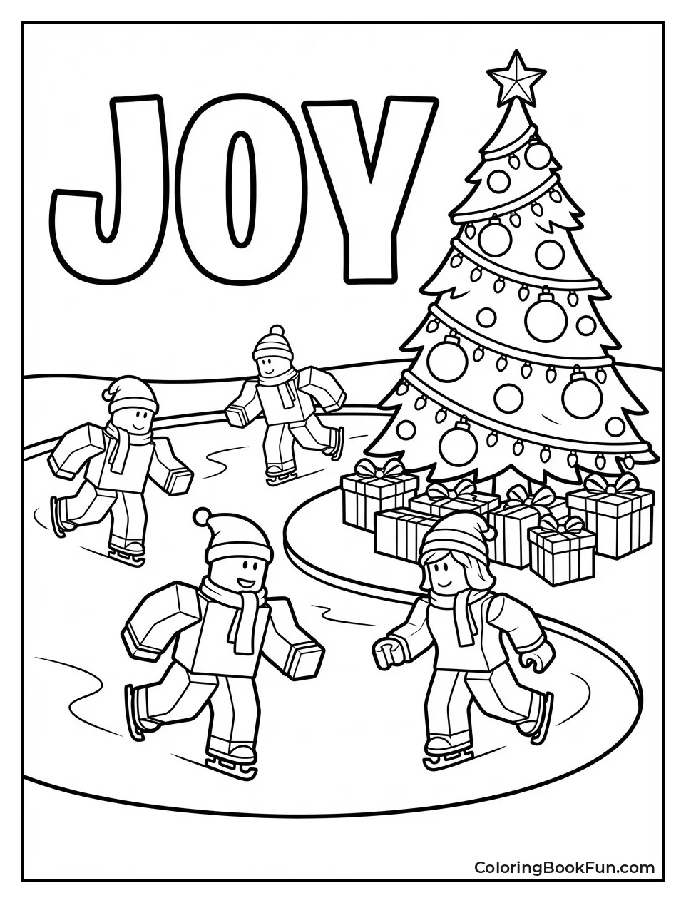 Friends Skate by Tree