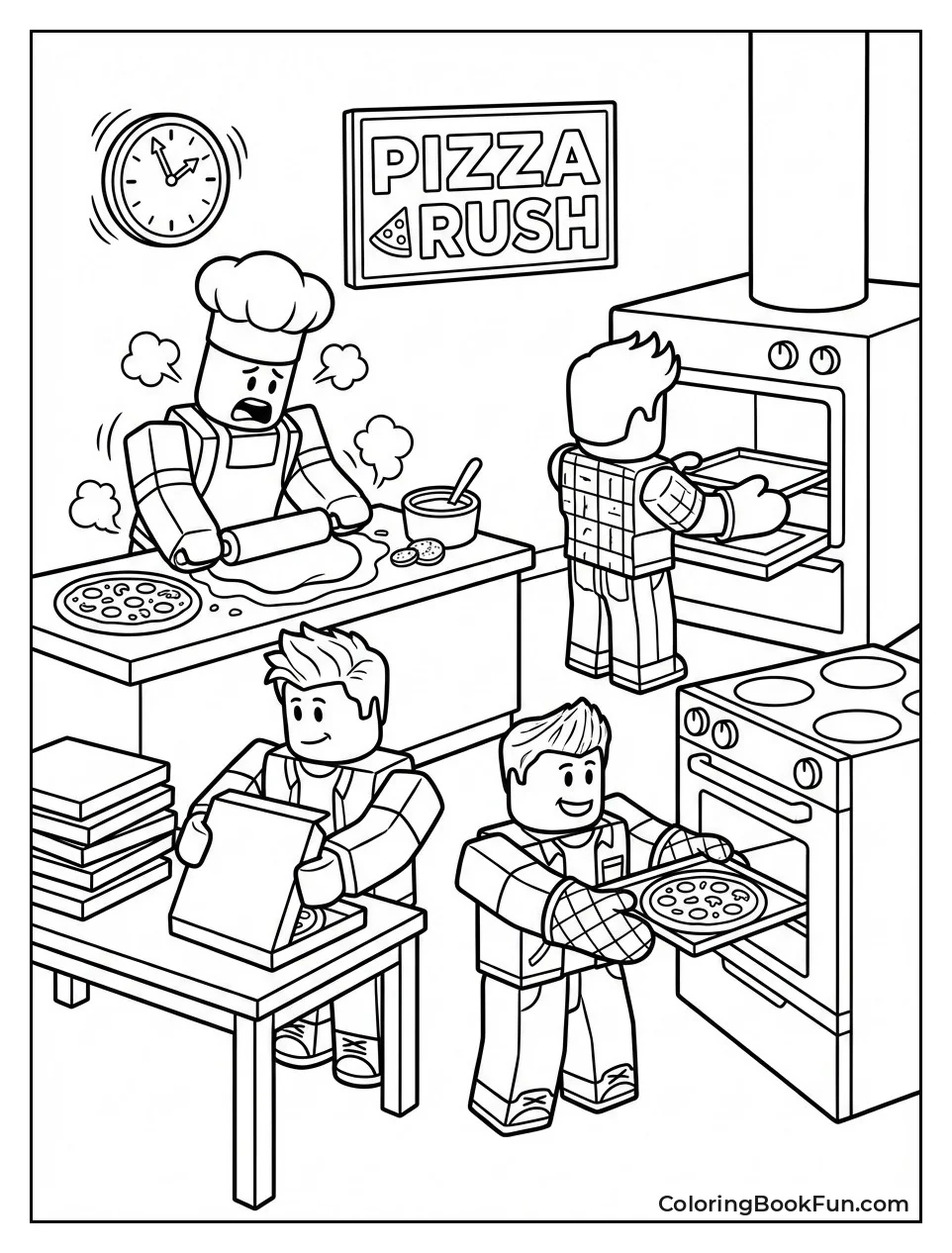 Cooks Rush Pizza Orders