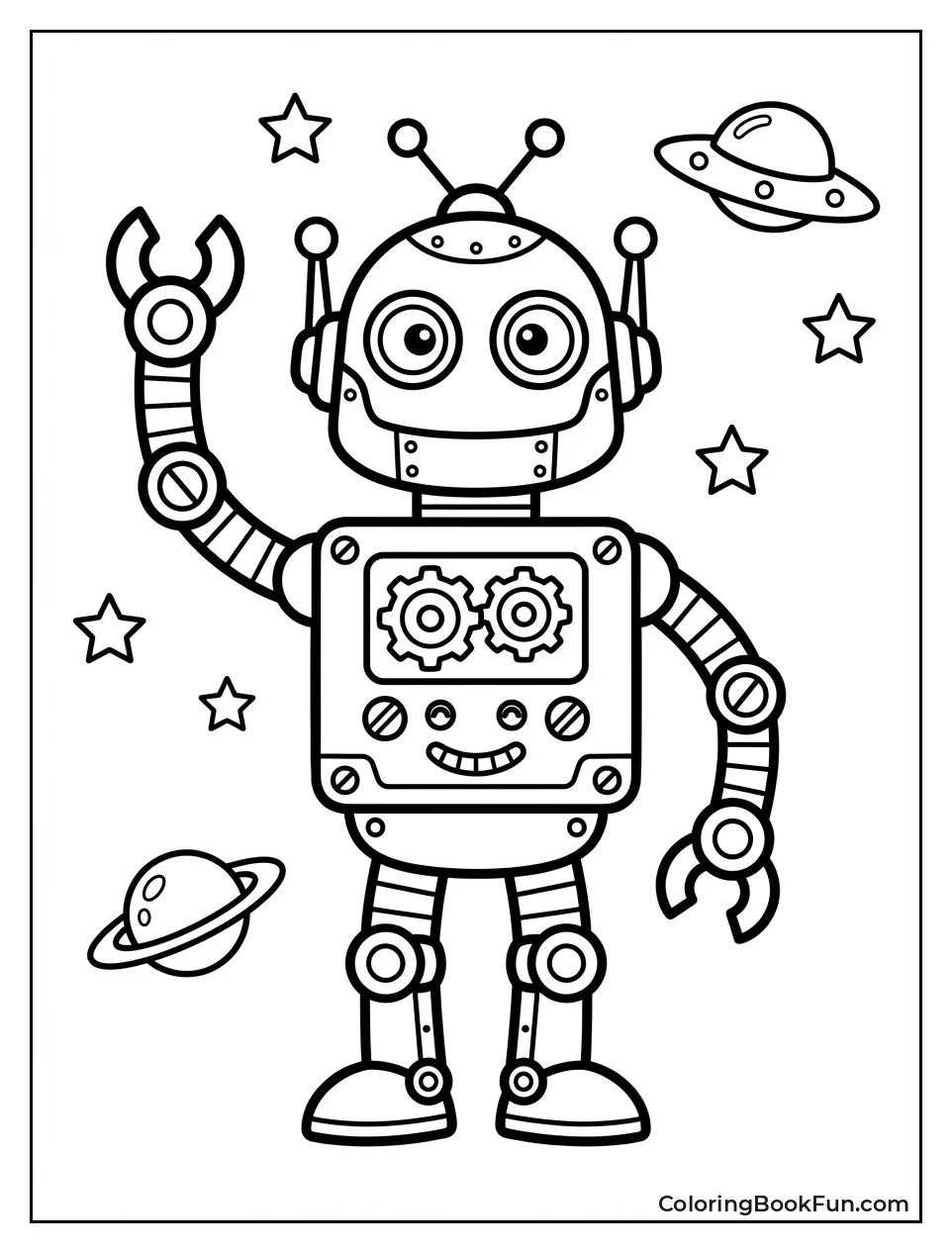 Robot Alien Waves with Gears