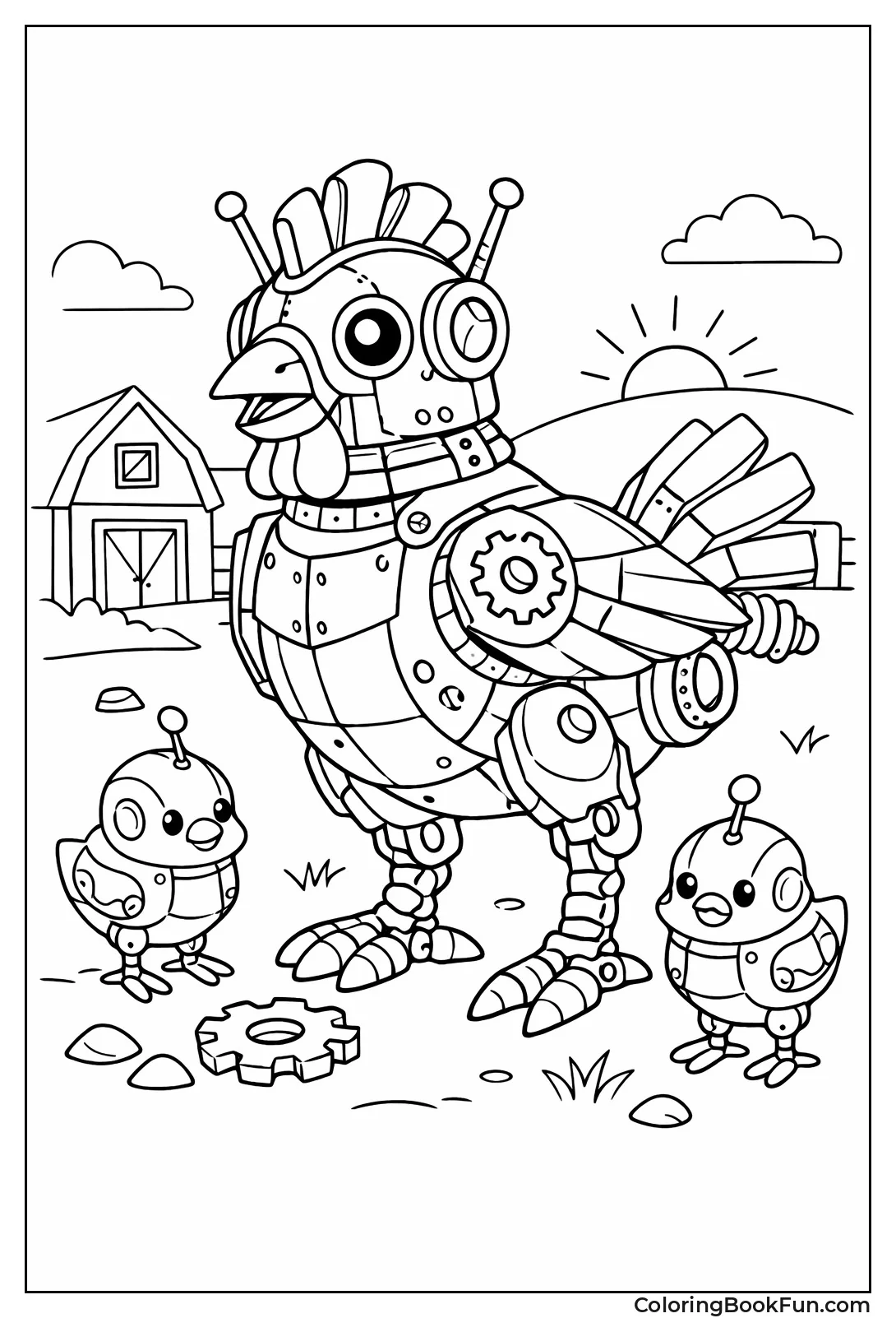 Robot Chicken with Gears