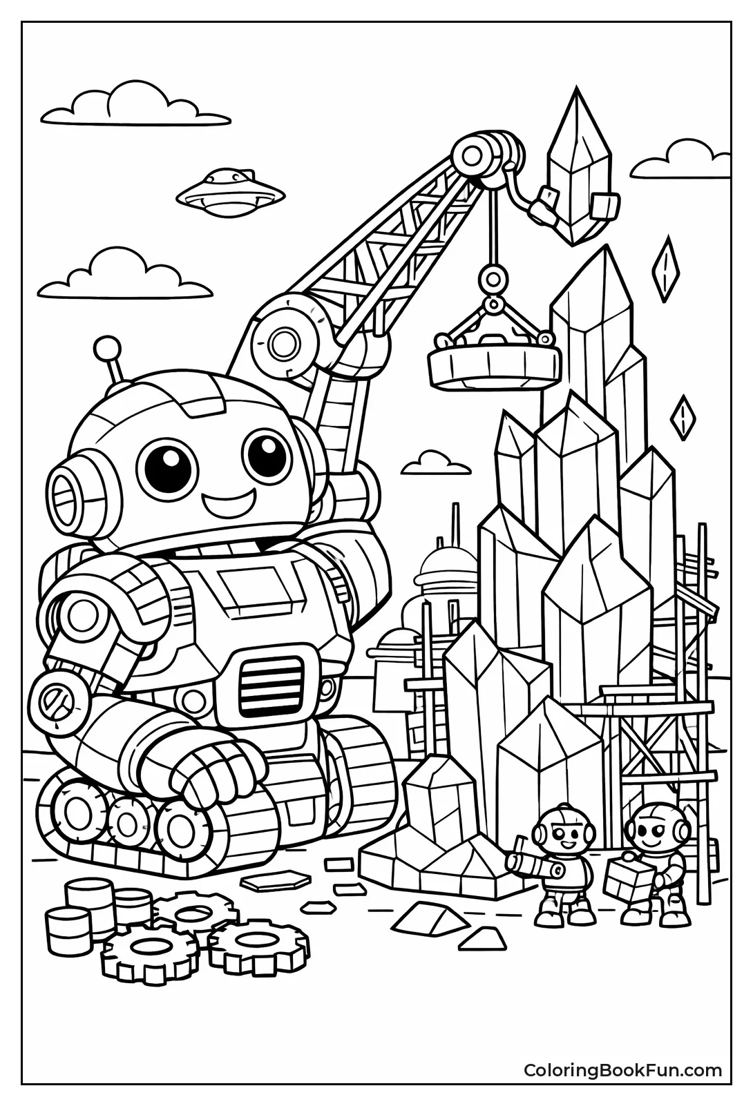 Crane Robot Builds Tower