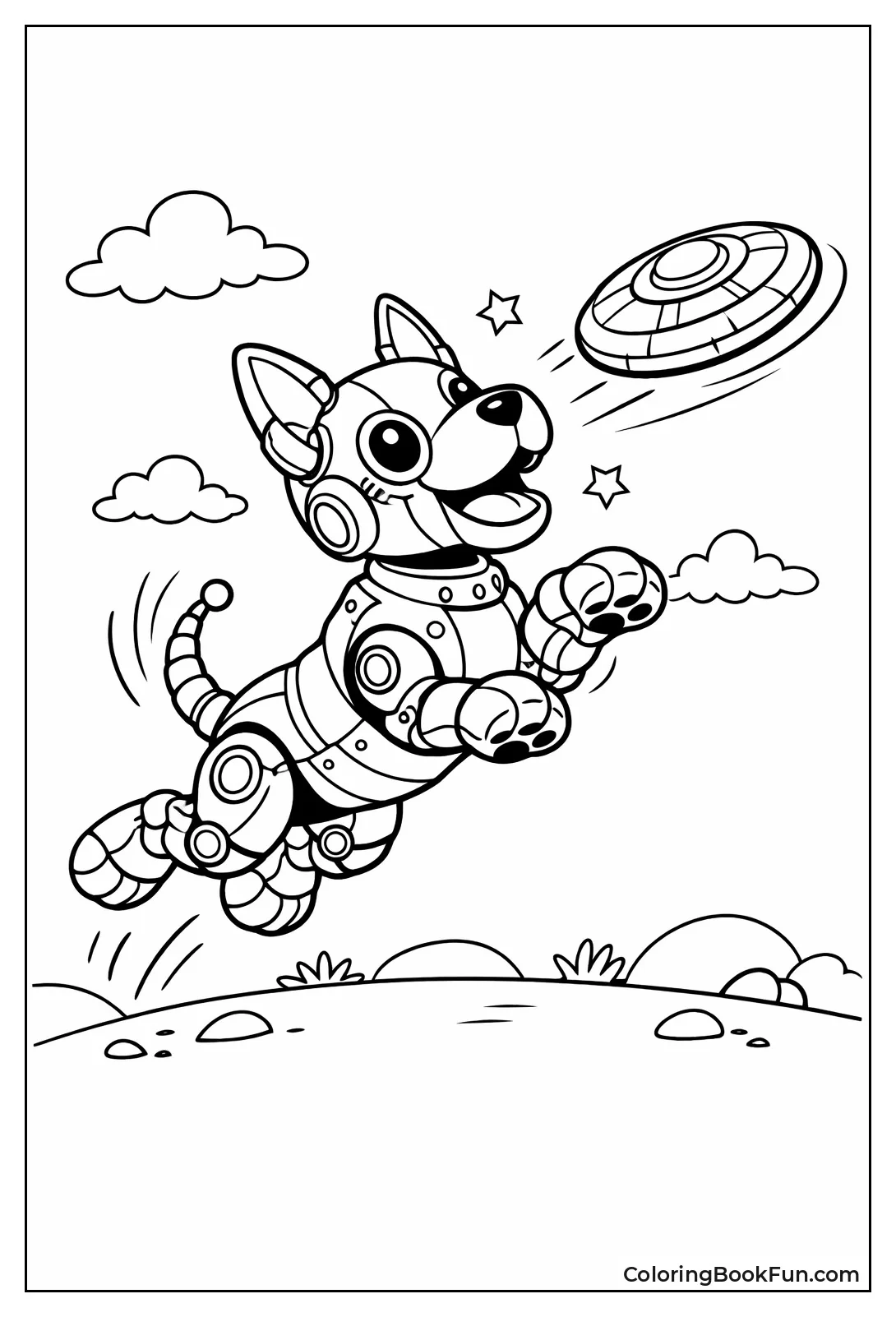 Robot Dog Fetches Disc