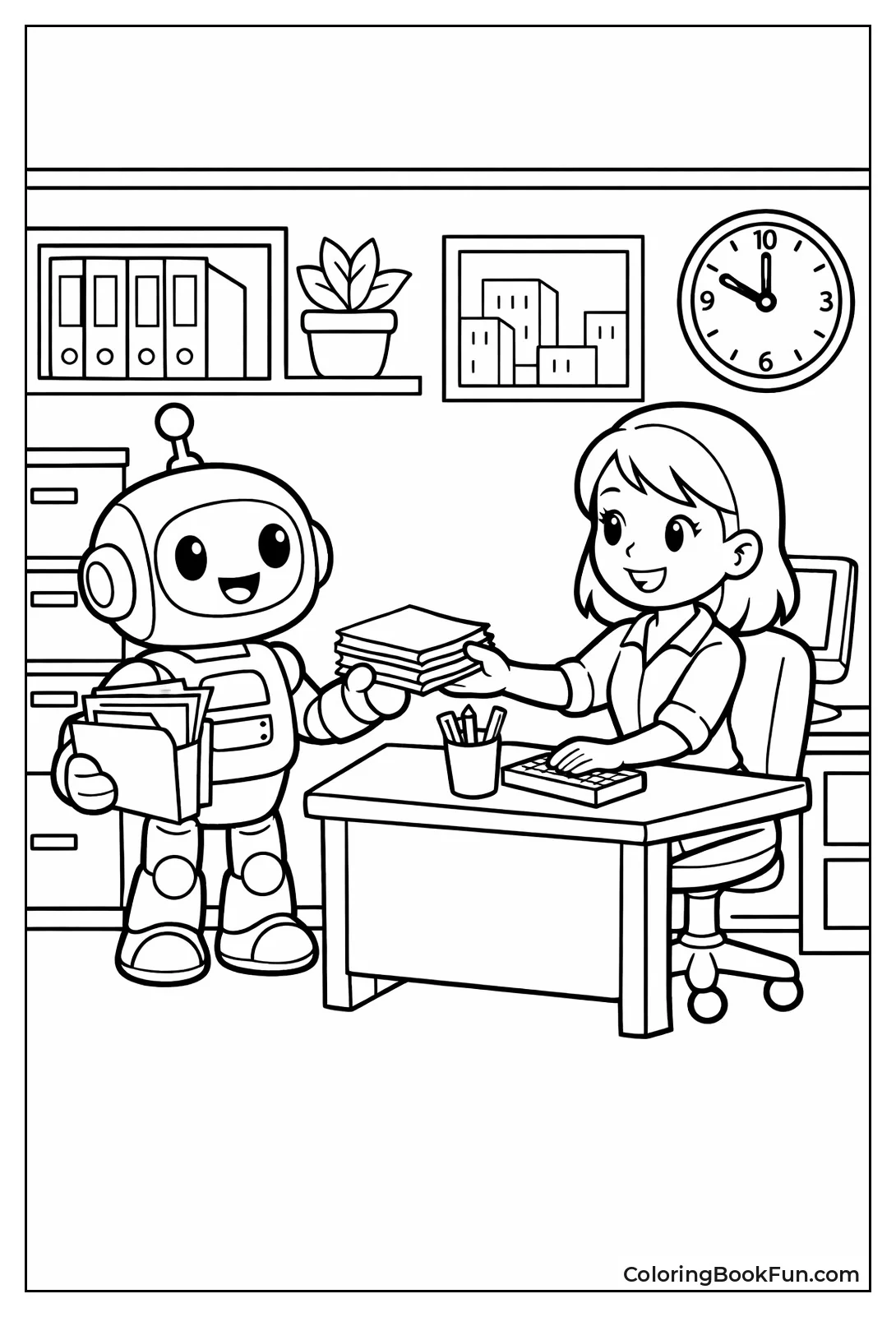 Robot Helps Office Worker