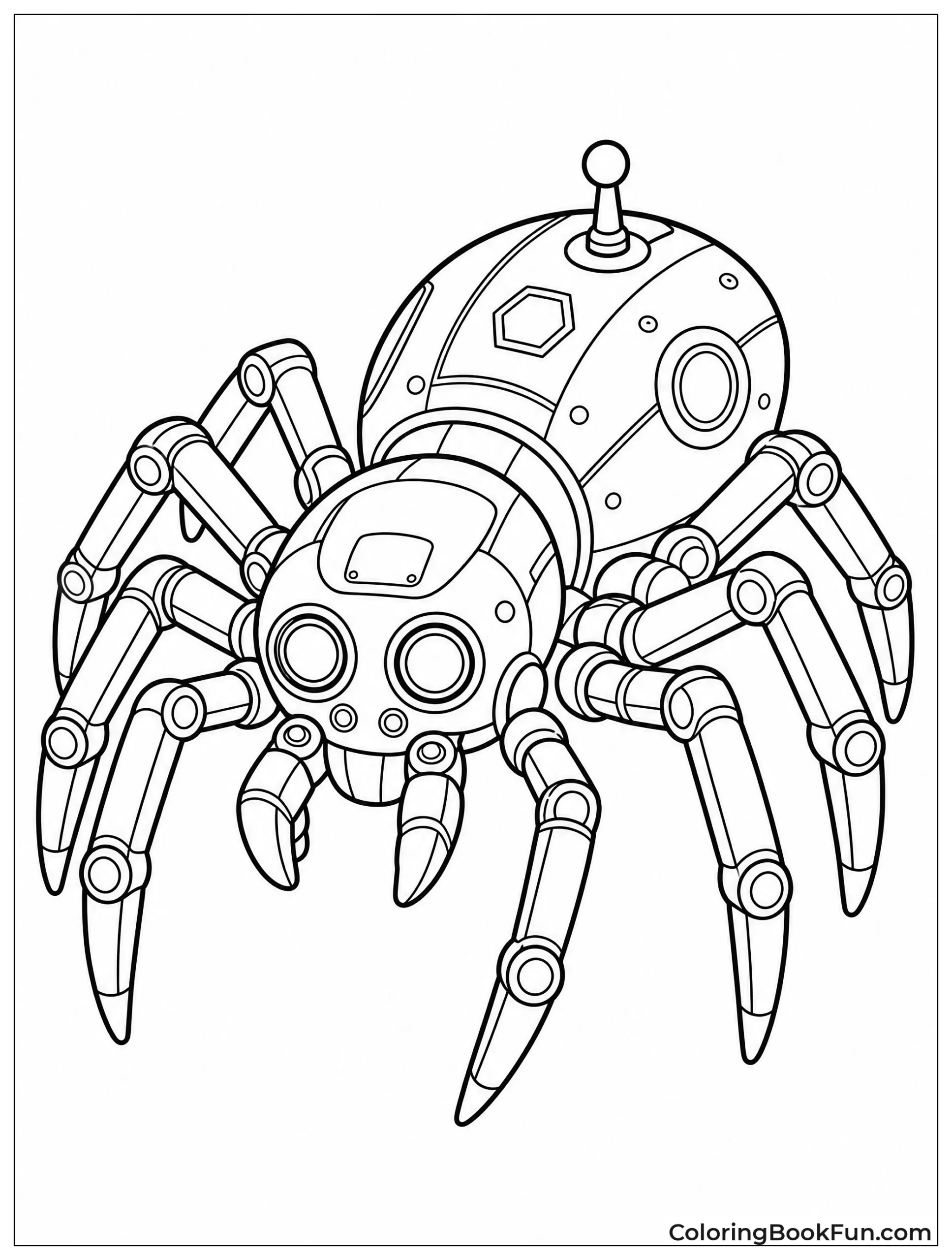 Robot Spider Glows with Metal