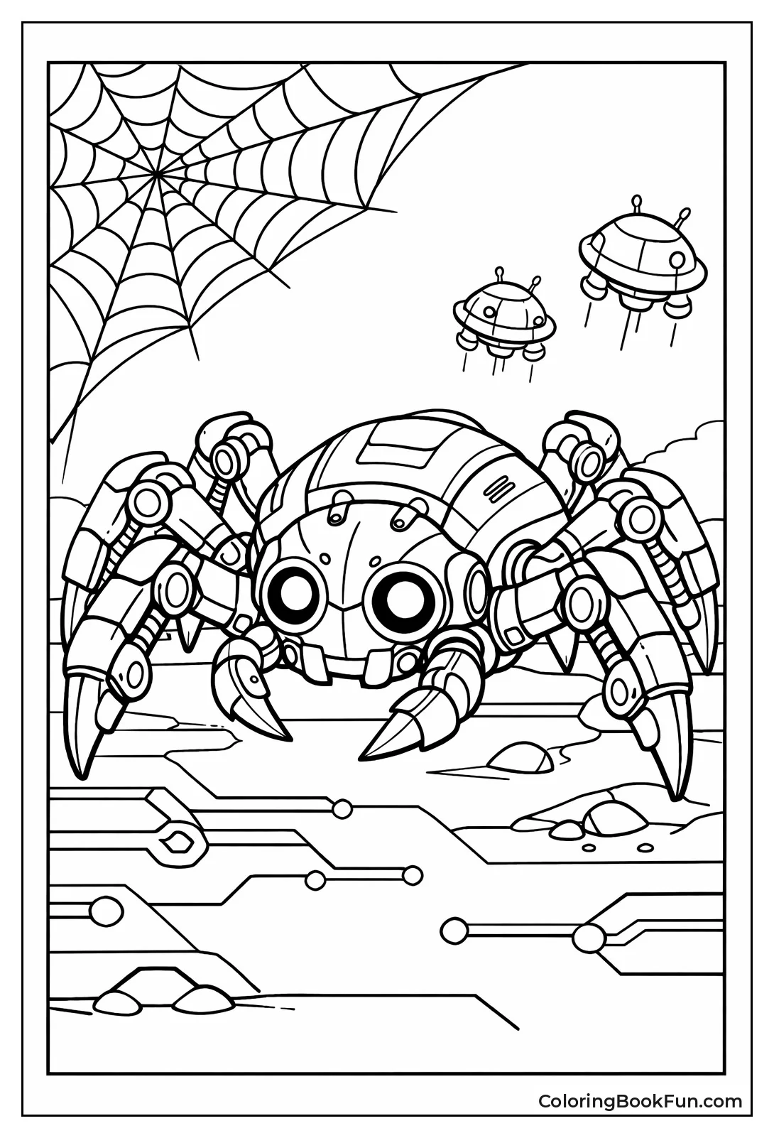 Robot Spider Glows with Metal