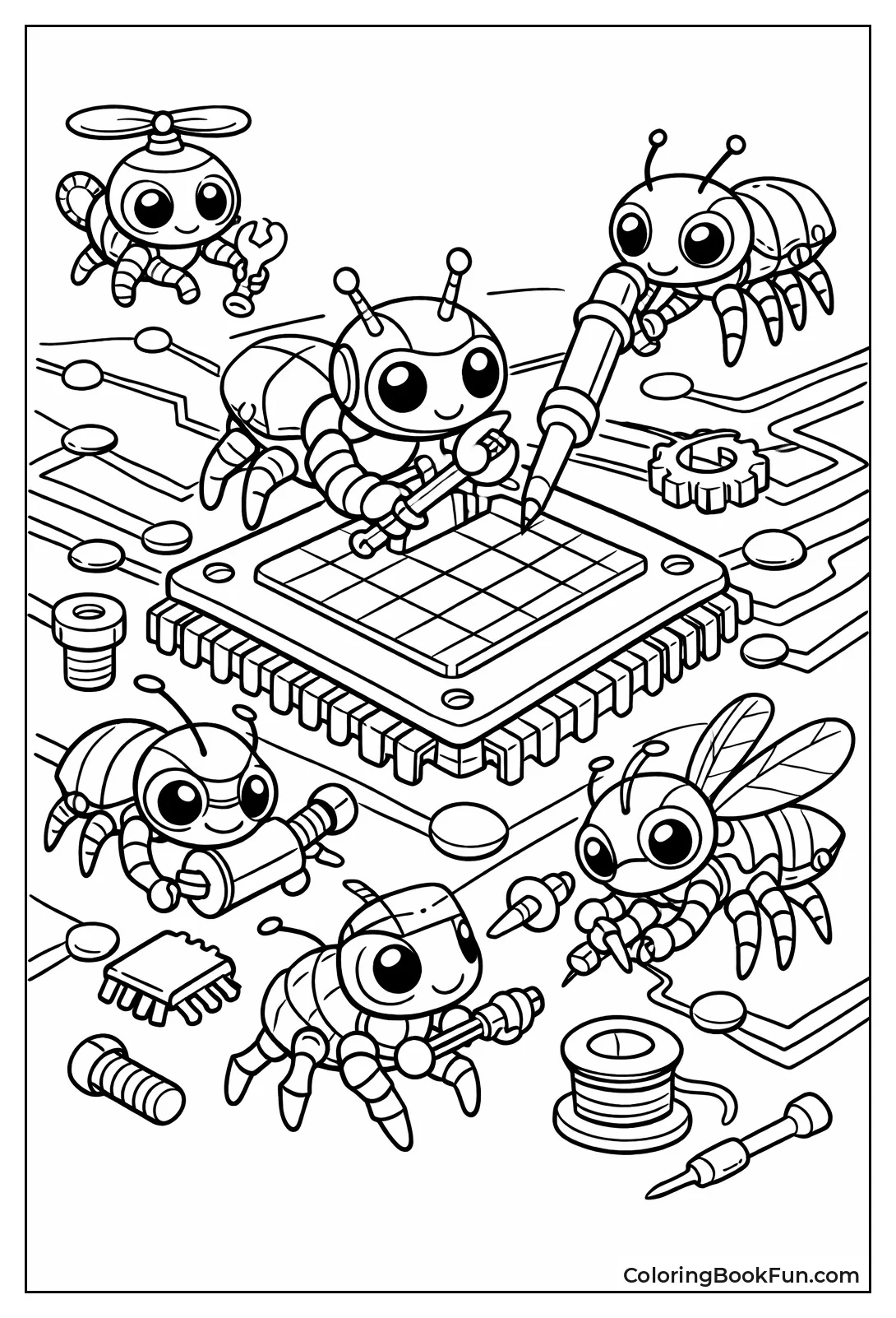 Tiny Robots Fix Chip