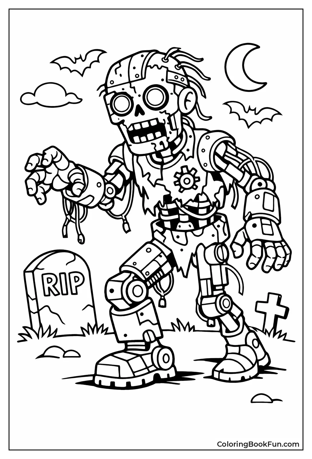 Robot Zombie Shambling Forward
