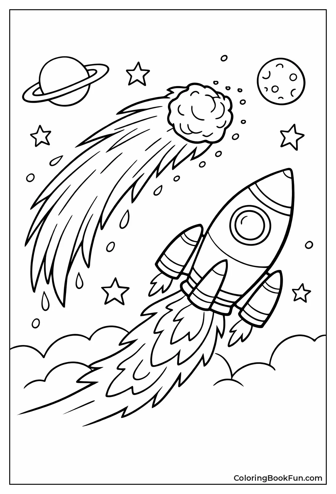 Rocket Chases Glowing Comet