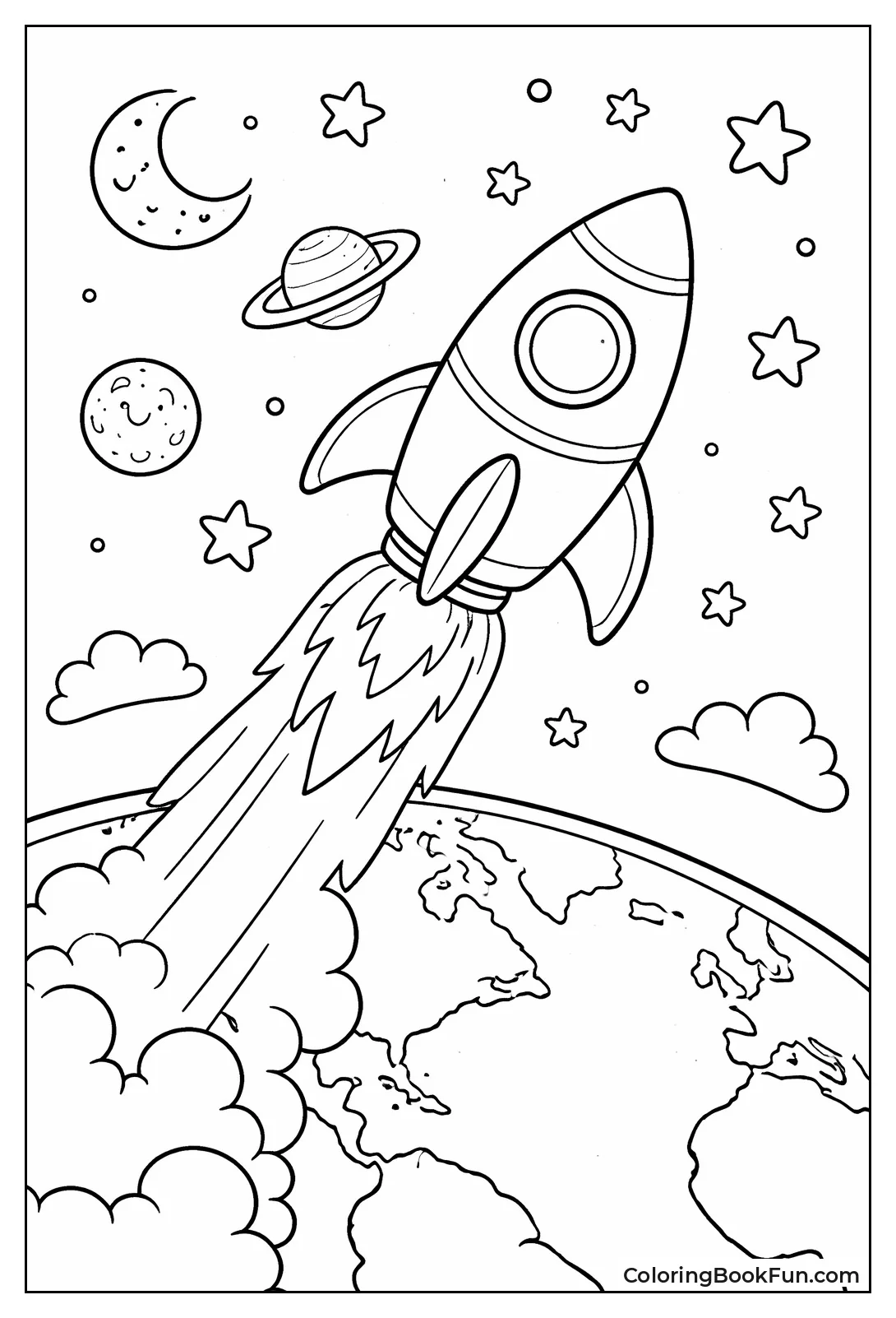 Rocket Soars at Angle