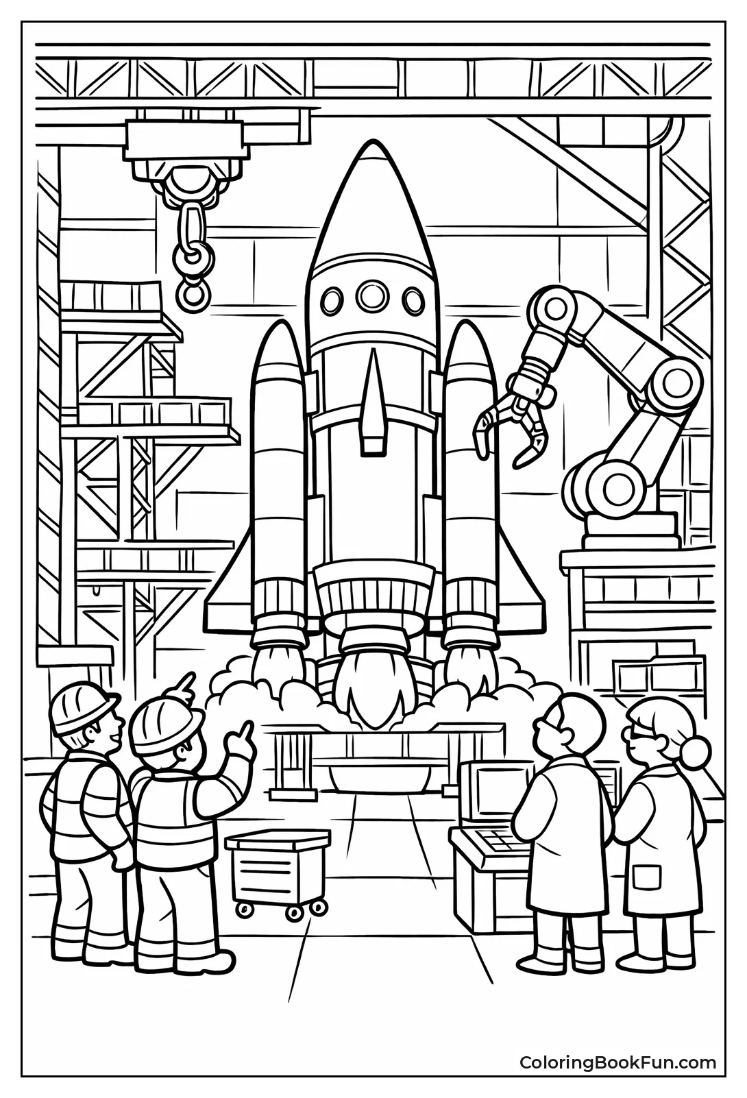 Factory Builds Big Rocket