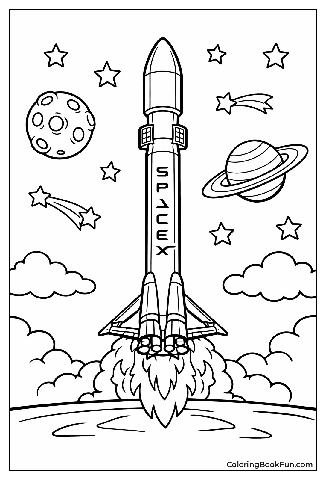 Falcon 9 Stands Vertical