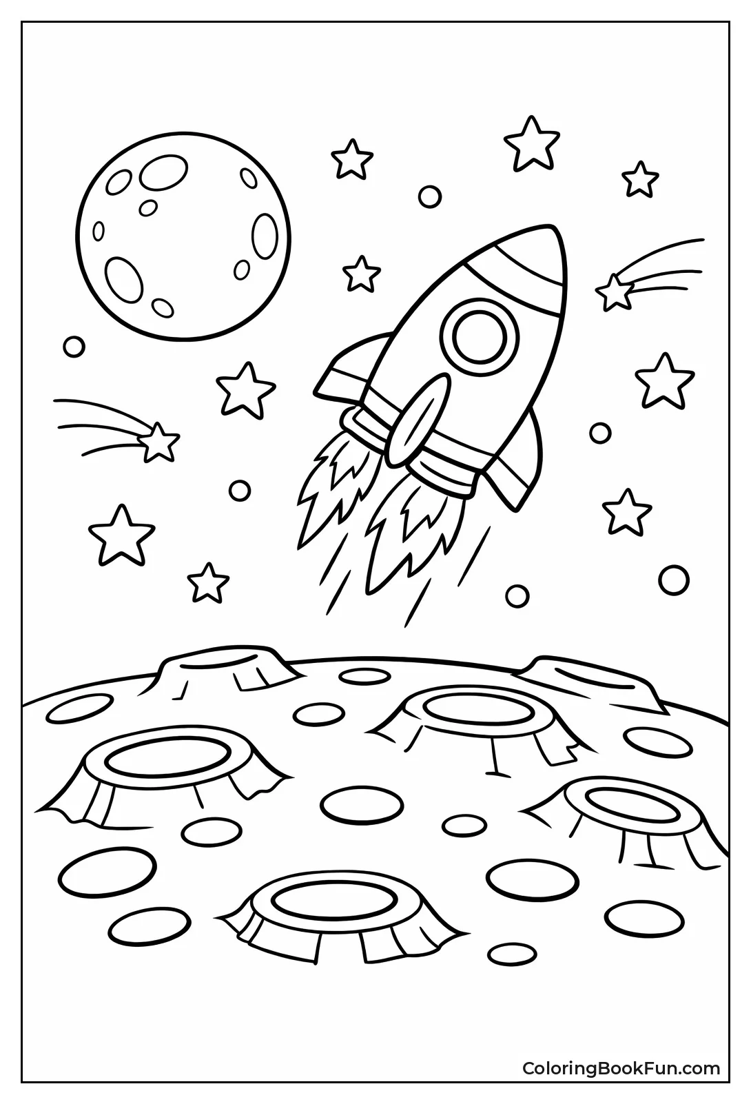 Rocket Lands on Cratered Moon