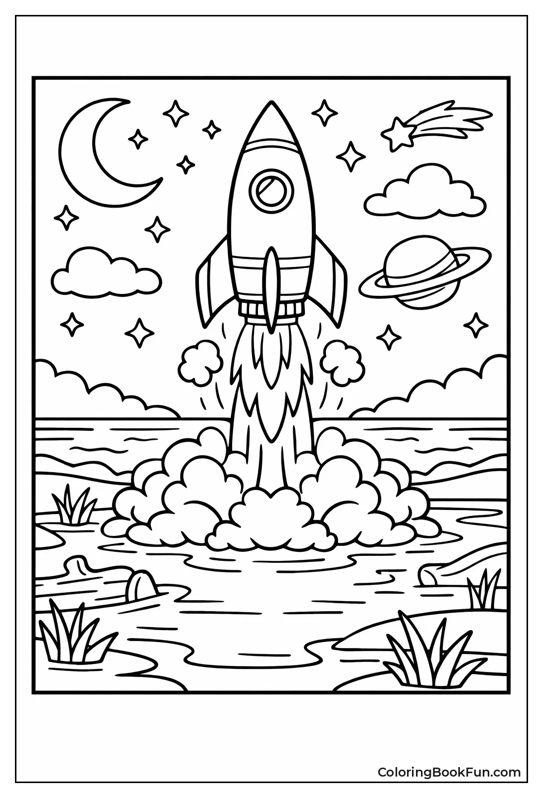 Rocket Launches at Night