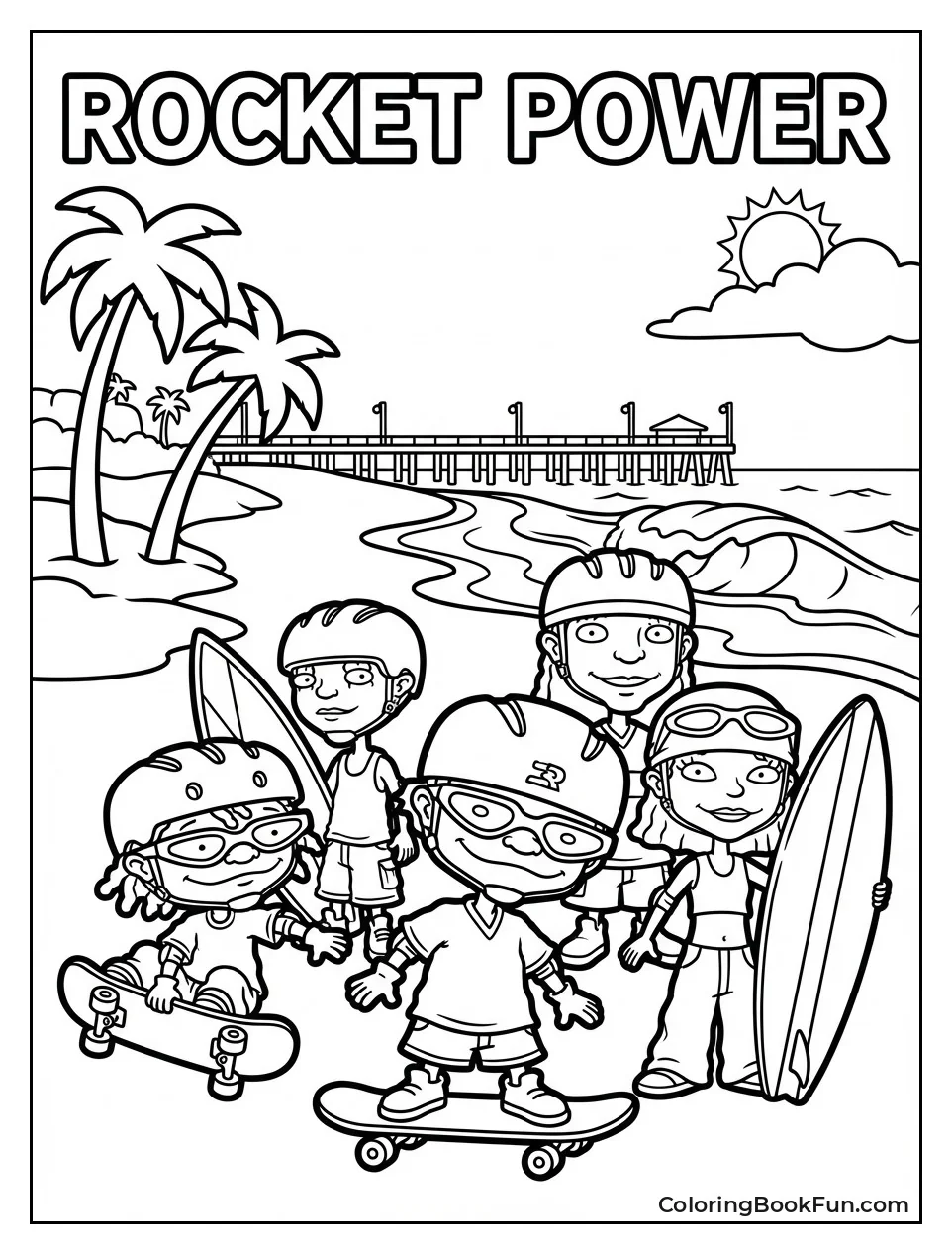 Beach with Palm Trees