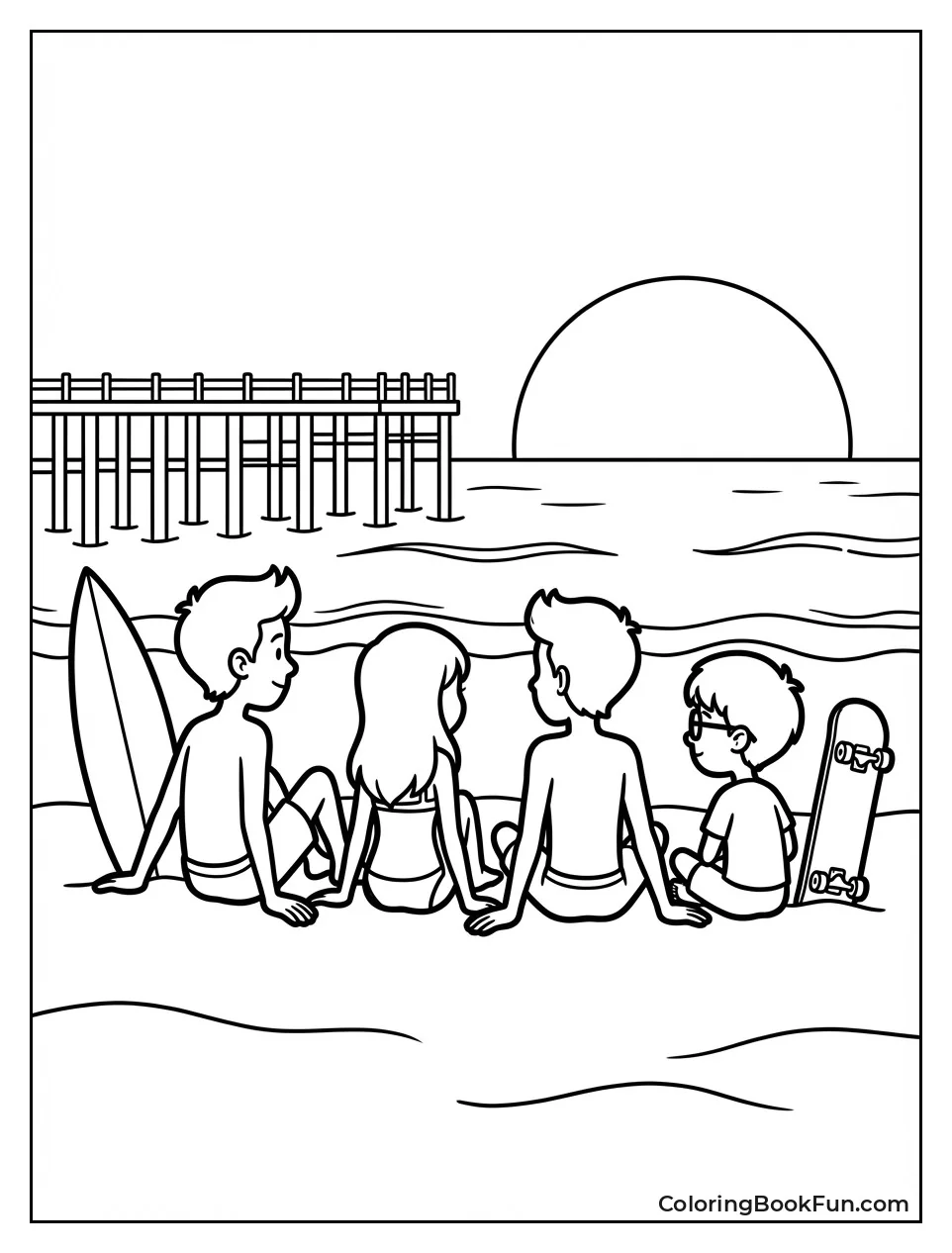 Sunset Pier Silhouettes