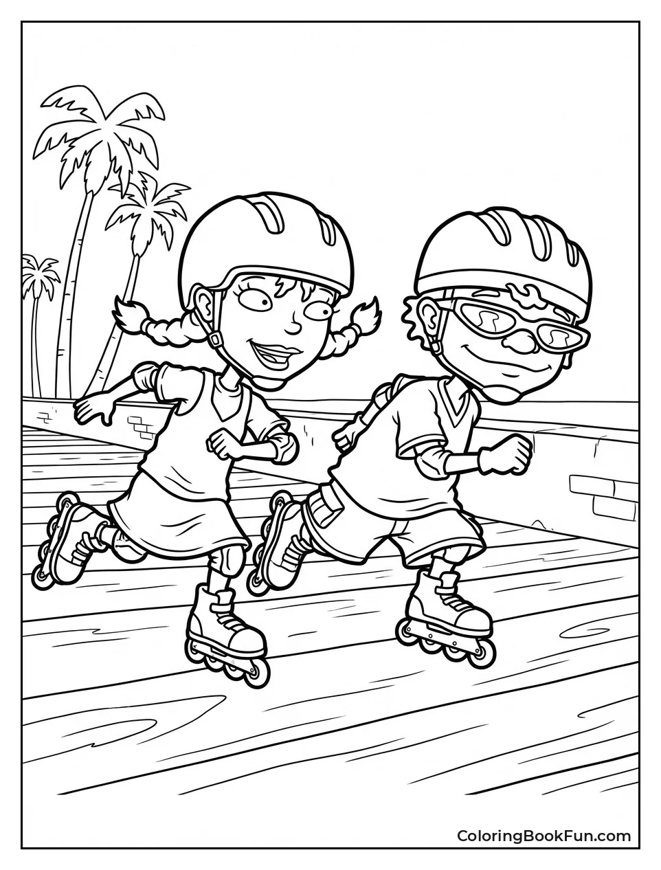 Rollerblading Boardwalk Race