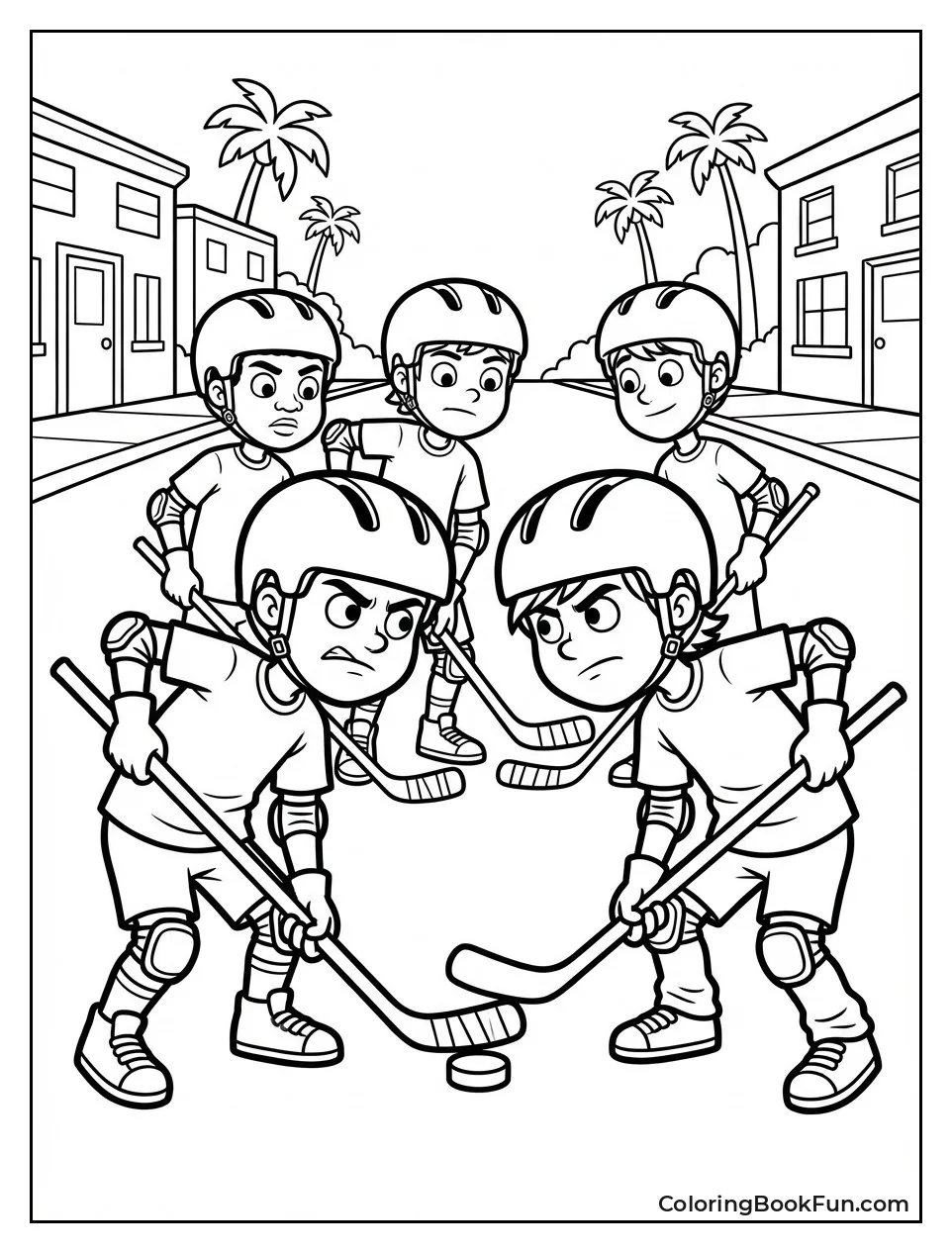 Gang Hockey Face-Off