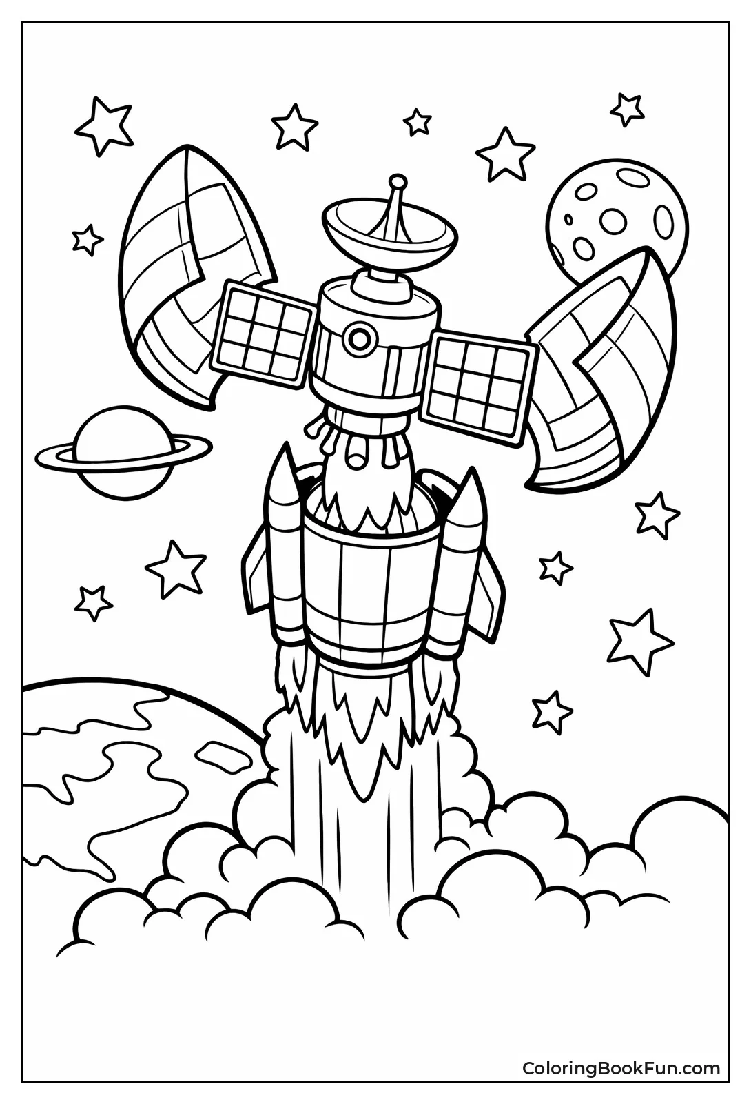 Rocket Drops Shiny Satellite