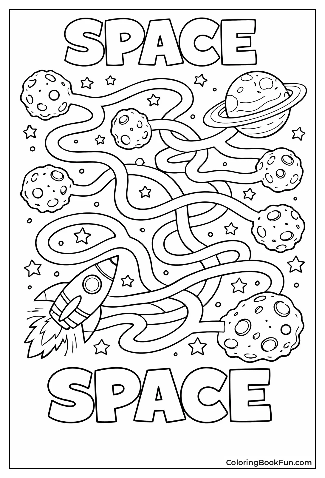 Rocket Dodges Space Asteroids