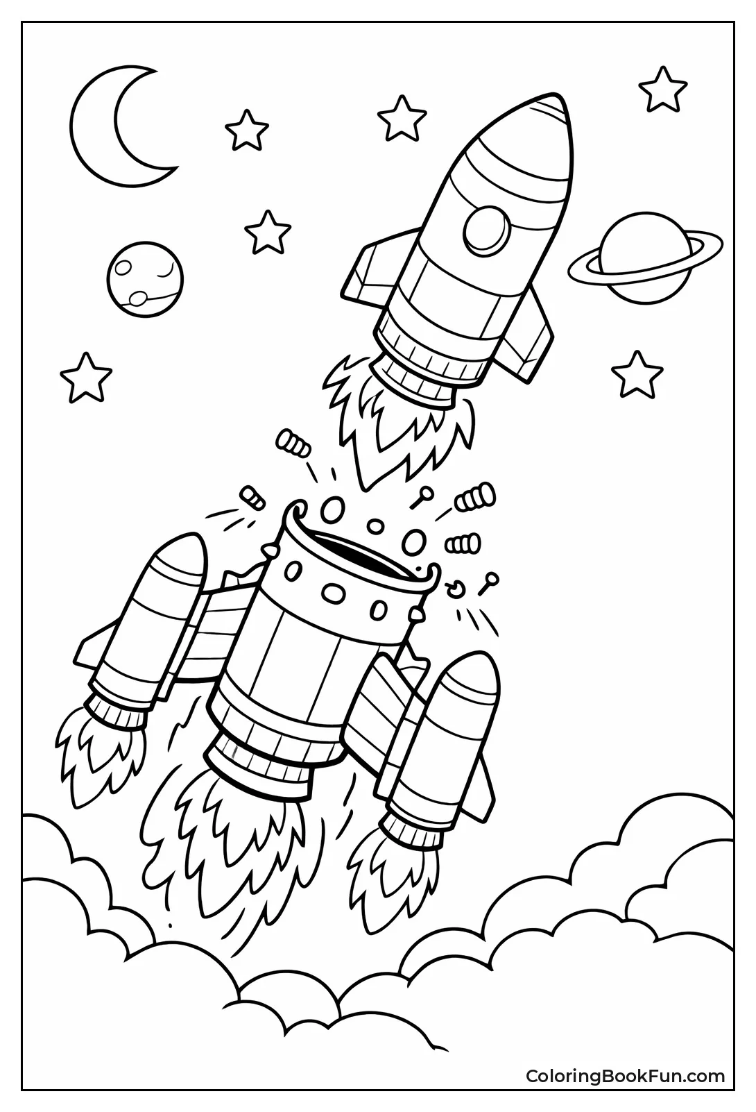 Rocket Stages Break Apart