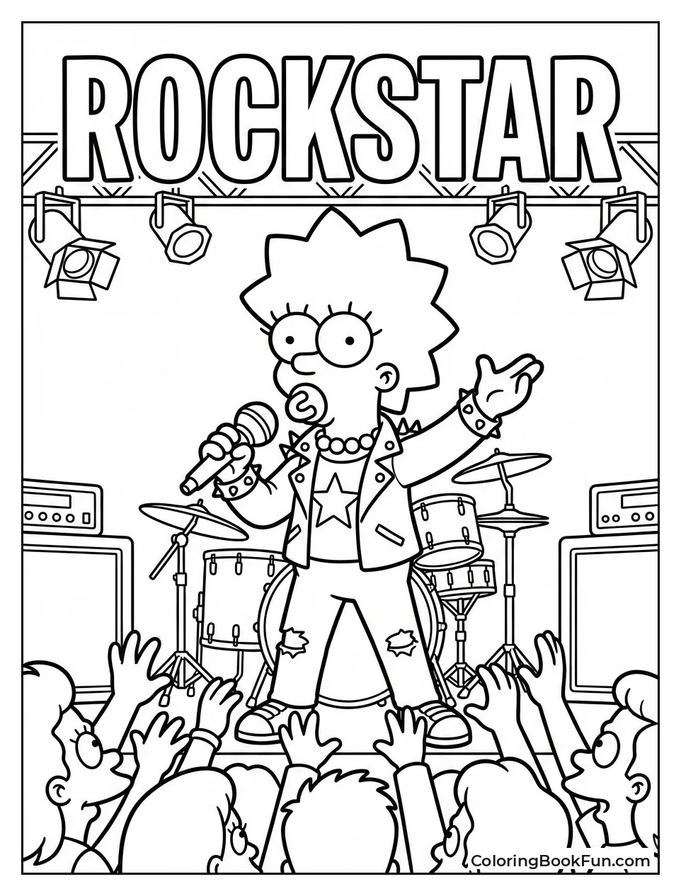 Rockstar Maggie Sings on Stage