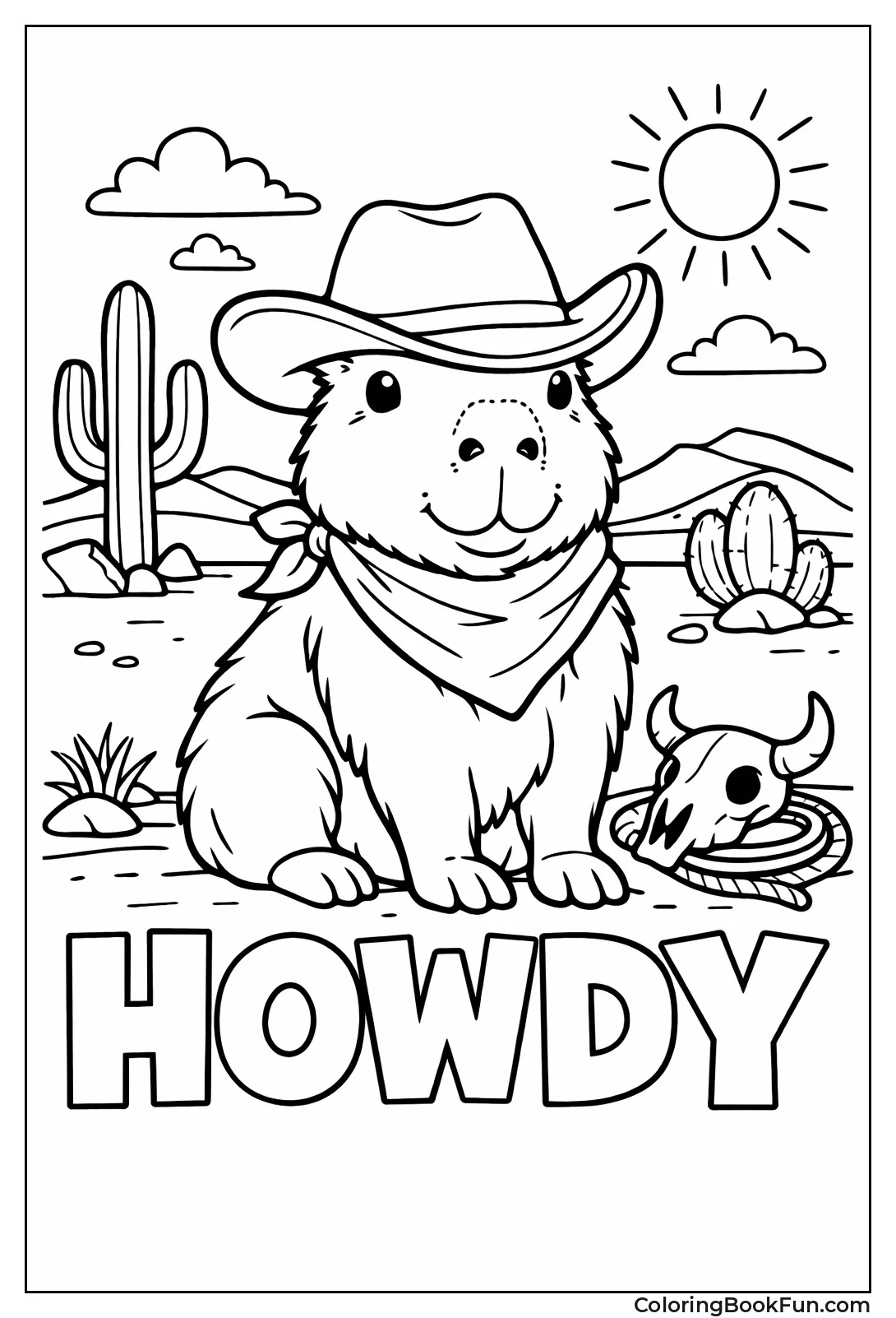 Rodeo Capybara with Hat