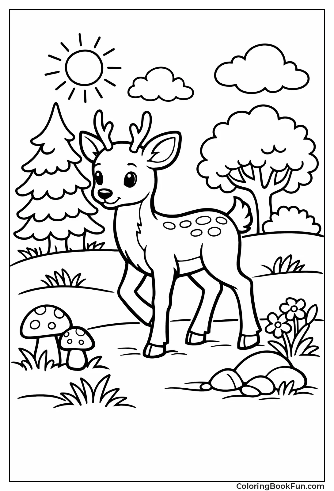 Roe Deer Stands Quietly