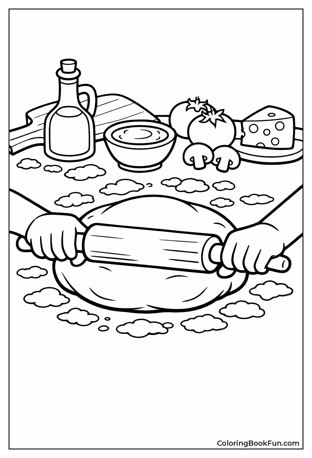 Rolling Fresh Pizza Dough