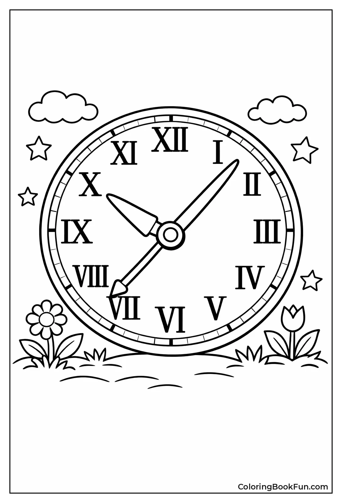Roman Numeral Clock Face