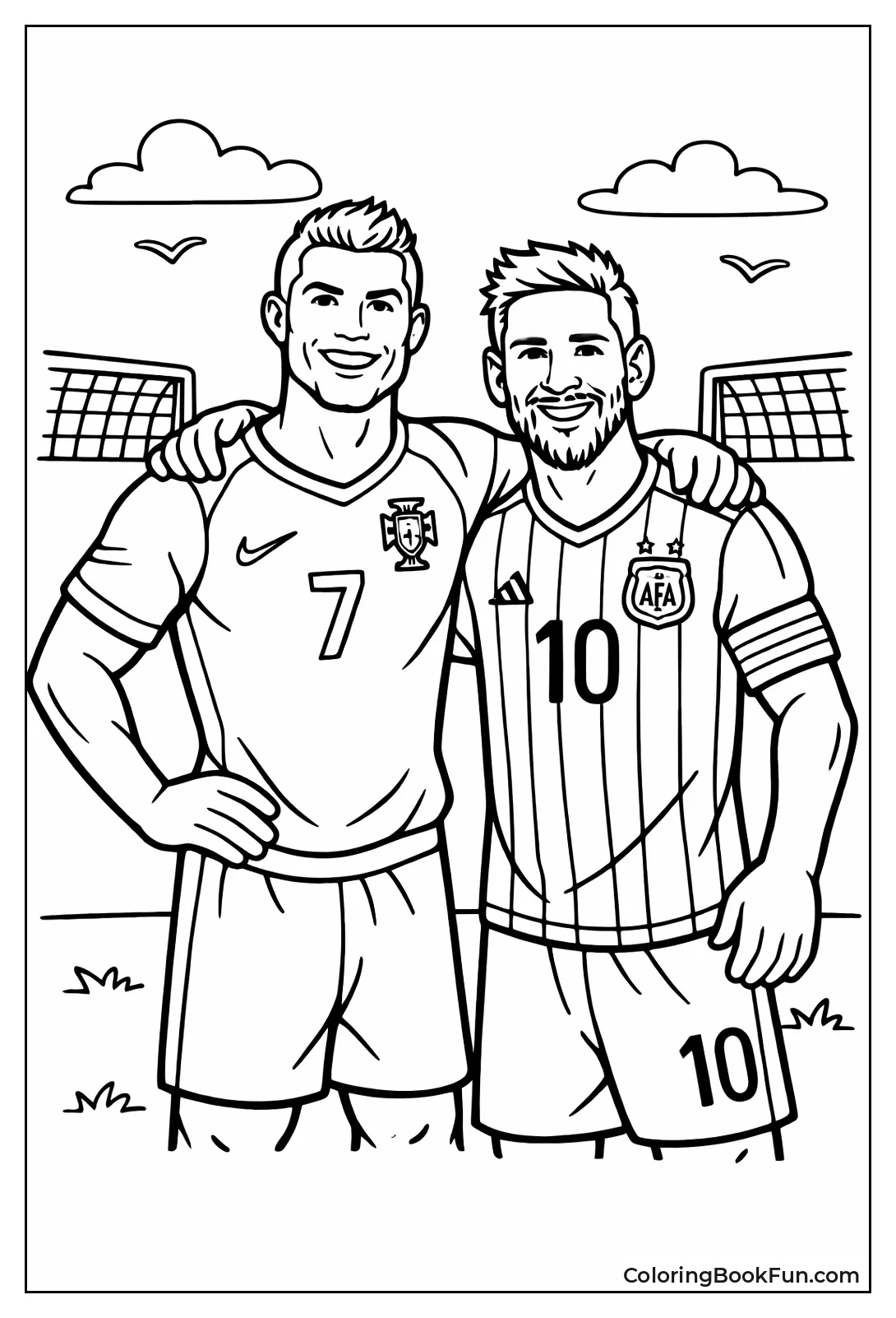 Ronaldo and Messi Side by Side